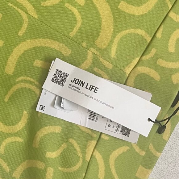 ZARA - Lime Green and Yellow High Rise Flare Leg Pants size M - Picture 9 of 12